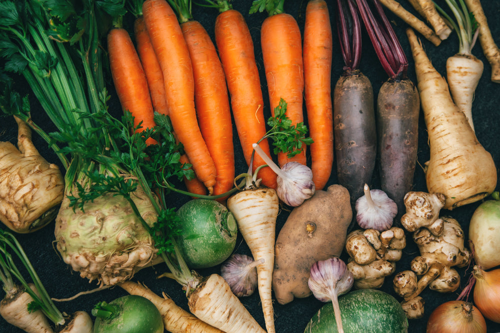 Veg and recipe - warm roasted root veg salad