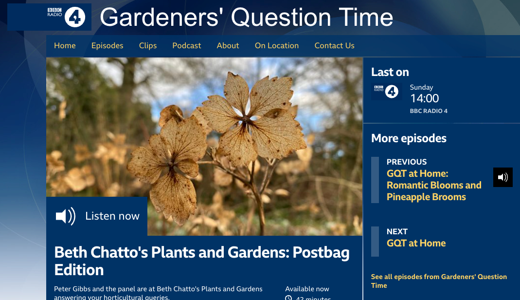 Podcast - Gardeners' Question Time – Genus Gardenwear