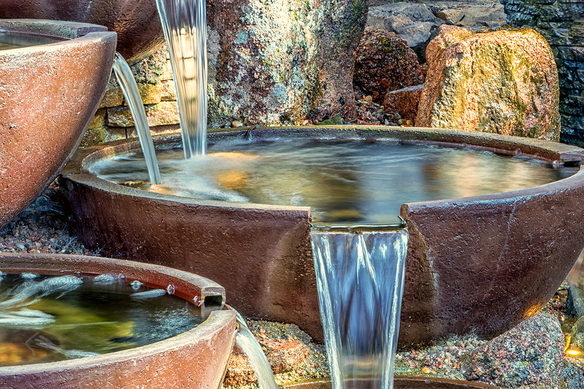 Technology in the garden - solar water features