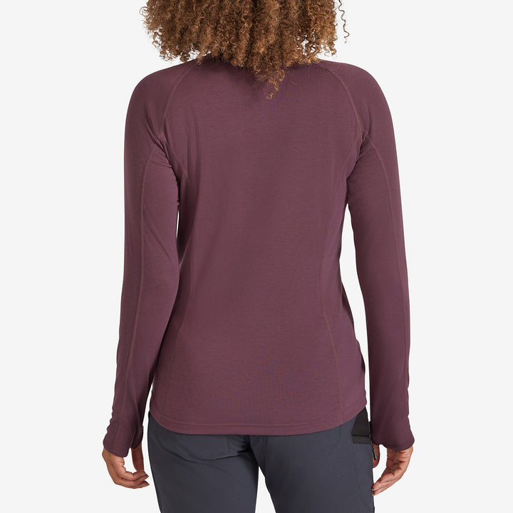 Women's Eden Gardening Zip-Neck Top - Prune Damson