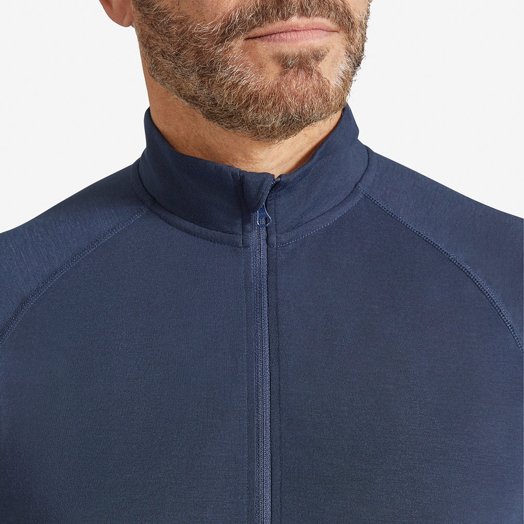 Men's Eden Gardening Zip-Neck Top - Marine Blue